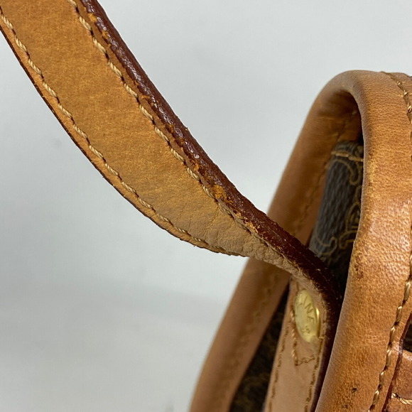 Celine Macadam Pattern Diagonal Canvas Shoulder Bag Brown - Picture 5 of 7